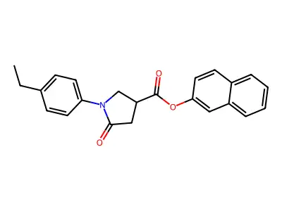 Naphthalen-2-yl 1-(4-ethylphenyl)-5-oxopyrrolidine-3-carboxylate structure