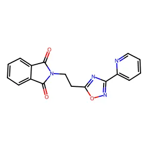 2-(2-(3-(Pyridin-2-yl)-1,2,4-oxadiazol-5-yl)ethyl)isoindoline-1,3-dione structure