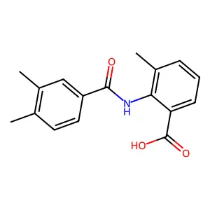 2-{[(3,4-Dimethylphenyl)carbonyl]amino}-3-methylbenzoic acid structure