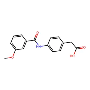 (4-{[(3-Methoxyphenyl)carbonyl]amino}phenyl)acetic acid structure