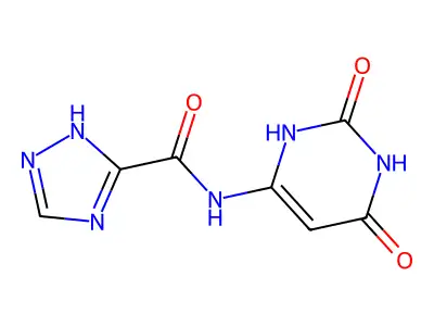 N-(2,6-Dihydroxypyrimidin-4-yl)-1H-1,2,4-triazole-3-carboxamide structure