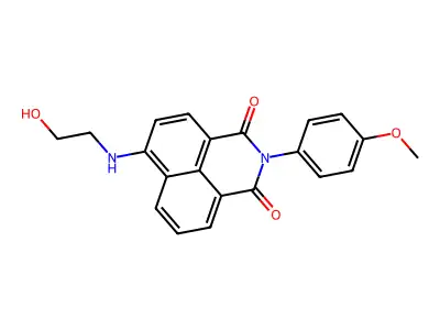 6-[(2-hydroxyethyl)amino]-2-(4-methoxyphenyl)-1H-benzo[de]isoquinoline-1,3(2H)-dione structure
