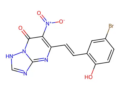 5-[2-(5-Bromo-2-hydroxyphenyl)ethenyl]-6-nitro[1,2,4]triazolo[1,5-a]pyrimidin-7-ol structure