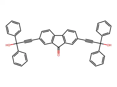 2,7-Bis(3-hydroxy-3,3-diphenyl-1-propyn-1-yl)-9H-fluoren-9-one structure