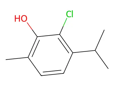 2-Chloro-6-methyl-3-(1-methylethyl)phenol structure