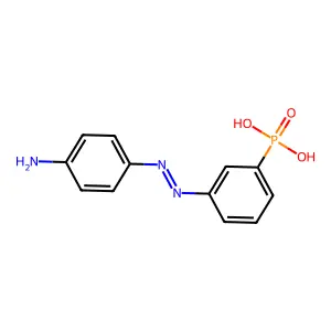 P-(3-(2-(4-Aminophenyl)diazenyl)phenyl)phosphonic acid structure