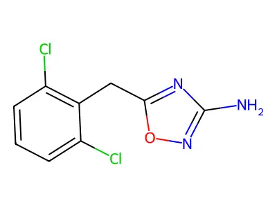 1,2,4-Oxadiazol-3-amine, 5-((2,6-dichlorophenyl)methyl)- structure