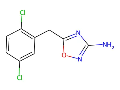 1,2,4-Oxadiazol-3-amine, 5-((2,5-dichlorophenyl)methyl)- structure