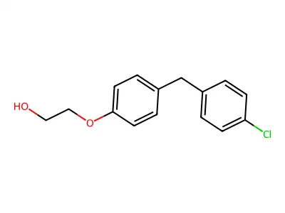 Ethanol, 2-(4-(p-chlorobenzyl)phenoxy)- structure