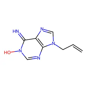 9H-Purin-6-amine, 9-(2-propenyl)-, 1-oxide structure