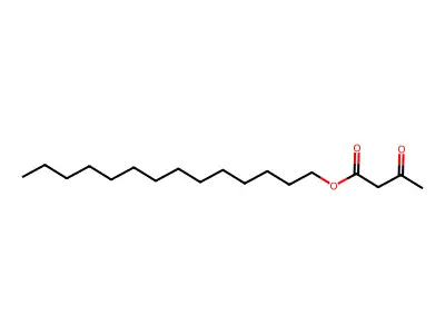 Butanoic acid, 3-oxo-, tetradecyl ester structure