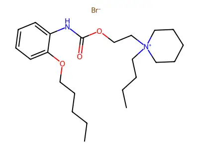 Piperidinium, 1-butyl-1-(2-hydroxyethyl)-, bromide, o-(pentyloxy)carbanilate structure