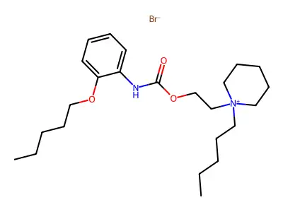 Piperidinium, 1-(2-hydroxyethyl)-1-pentyl-, bromide, o-(pentyloxy)carbanilate structure
