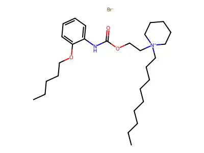 Piperidinium, 1-(2-hydroxyethyl)-1-nonyl-, bromide, o-(pentyloxy)carbanilate structure