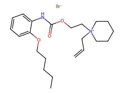 Piperidinium, 1-allyl-1-(2-hydroxyethyl)-, bromide, o-(pentyloxy)carbanilate structure