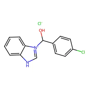 (1H-Benzimidazol-1-yl)(4-chlorophenyl)methanol--hydrogen chloride (1/1) structure