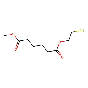 Hexanedioic acid, 1-(2-mercaptoethyl) 6-methyl ester structure