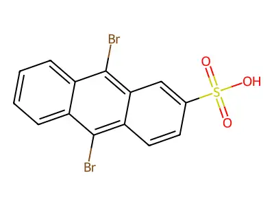 9,10-dibromoanthracene-2-sulfonic Acid structure