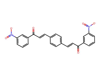 3,3''-(1,4-PHENYLENE)BIS(3'-NITROACRYLOPHENONE) structure