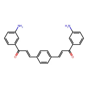2-Propen-1-one, 3,3'-(1,4-phenylene)bis[1-(3-aminophenyl)- structure