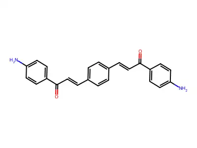 2-Propen-1-one, 3,3'-(1,4-phenylene)bis[1-(4-aminophenyl)- structure