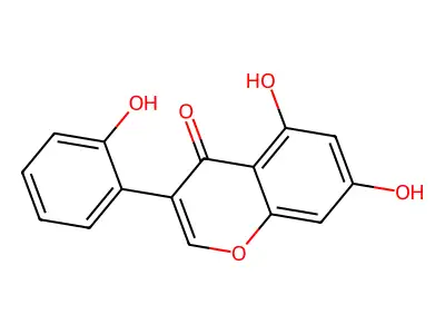 4H-1-Benzopyran-4-one, 5,7-dihydroxy-3-(2-hydroxyphenyl)- structure