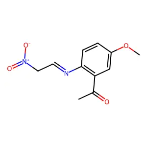 1-(5-Methoxy-2-((2-nitroethylidene)amino)phenyl)ethanone structure