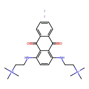 Ethanaminium, 2,2'-((9,10-dihydro-9,10-dioxo-1,4-anthracenediyl)diimino)bis(N,N,N-trimethyl-, diiodide structure