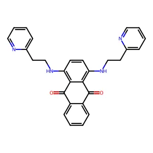 9,10-Anthracenedione, 1,4-bis((2-(2-pyridinyl)ethyl)amino)- structure