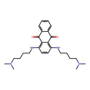 9,10-Anthracenedione, 1,4-bis((4-(dimethylamino)butyl)amino)- structure