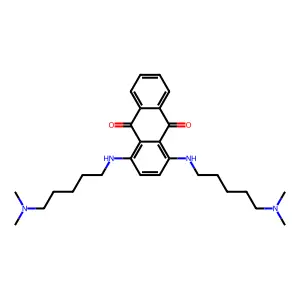 9,10-Anthracenedione, 1,4-bis((5-(dimethylamino)pentyl)amino)- structure