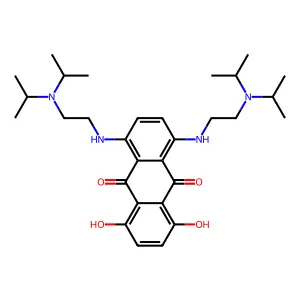 9,10-Anthracenedione, 1,4-bis((2-(bis(1-methylethyl)amino)ethyl)amino)-5,8-dihydroxy- structure