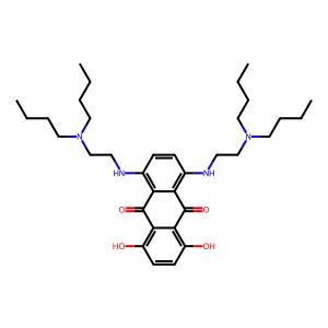 9,10-Anthracenedione, 1,4-bis((2-(dibutylamino)ethyl)amino)-5,8-dihydroxy- structure