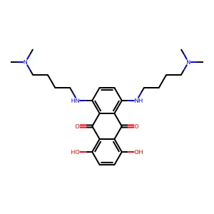1,4-Bis((4-(dimethylamino)butyl)amino)-5,8-dihydroxy-9,10-anthracenedione structure