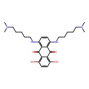 9,10-Anthracenedione, 1,4-bis((5-(dimethylamino)pentyl)amino)-5,8-dihydroxy- structure