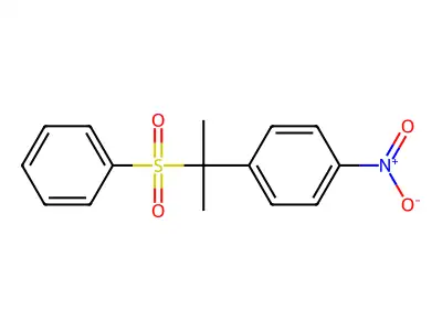 Alpha,alpha-dimethyl-4-nitrobenzyl phenyl sulfone structure