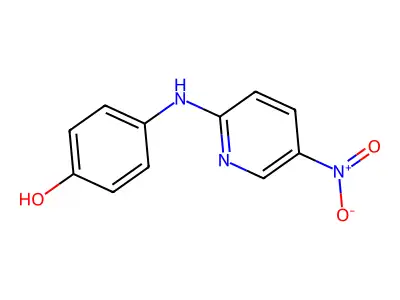 4-({5-Nitropyridin-2-yl}amino)phenol structure