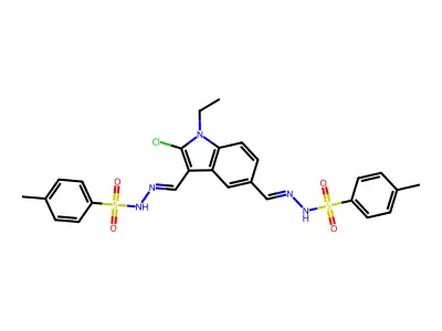 N-[(E)-[2-chloro-1-ethyl-3-[(E)-[(4-methylphenyl)sulfonylhyd structure
