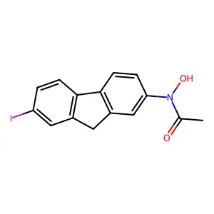 Acetohydroxamic acid, N-(7-iodo-2-fluorenyl)- structure