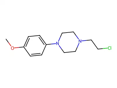 1-(2-Chloroethyl)-4-(4-methoxyphenyl)piperazine structure