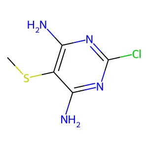 2-氯-5-(甲硫基)-4,6-嘧啶二胺 structure
