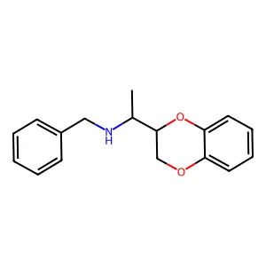2,3-Dihydro-alpha-methyl-N-(phenylmethyl)-1,4-benzodioxin-2-methanamine structure