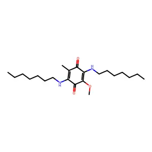 2,5-Bis(heptylamino)-3-methoxy-6-methylcyclohexa-2,5-diene-1,4-dione structure