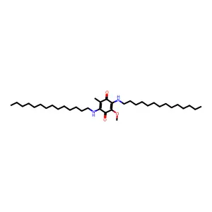 2-Methoxy-5-methyl-3,6-bis(tetradecylamino)cyclohexa-2,5-diene-1,4-dione structure