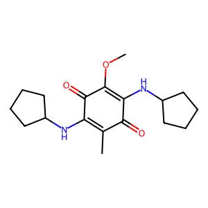 2,5-Bis(cyclopentylamino)-3-methoxy-6-methylcyclohexa-2,5-diene-1,4-dione structure