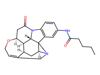 N-(10-Oxostrychnidin-2-yl)pentanimidic acid structure