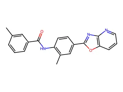 3-methyl-N-[2-methyl-4-([1,3]oxazolo[4,5-b]pyridin-2-yl)phenyl]benzamide structure