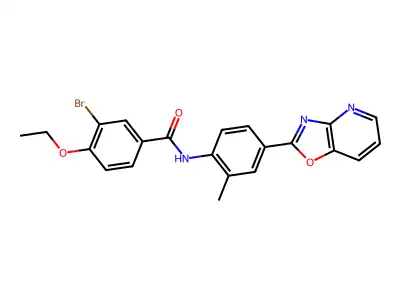 3-bromo-4-ethoxy-N-[2-methyl-4-([1,3]oxazolo[4,5-b]pyridin-2-yl)phenyl]benzamide structure
