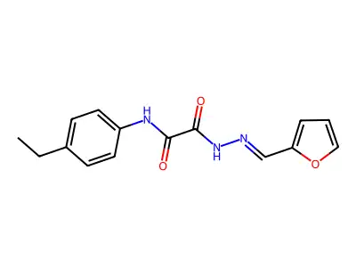 N-(4-Ethylphenyl)-2-(2-(furan-2-ylmethylene)hydrazinyl)-2-oxoacetamide structure
