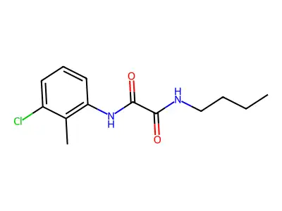 N1-butyl-N2-(3-chloro-2-methylphenyl)oxalamide structure